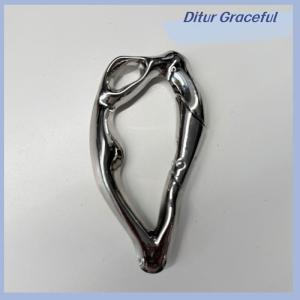 Ditur พวงกุญแจห่วงคาราบิเนอร์ไขว้ประดับกระเป๋าโลหะผสมสังกะสีของขวัญ