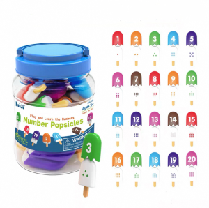 [MUMof2boys] Educational Ice Cream Matching Game Fun Learning Toy for Kids Color & Shape Recognition Montessori Puzzle