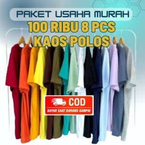 paket murah 100riibu dapat 8 kaos polos
