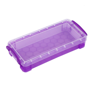 High Capacity Pencil Case with Dustproof Lid Clear Pen Storage Box Colored Pencil Organizers Portable Pen Organizers