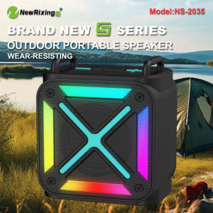 Portable Bluetooth Speaker RGB Lights Party Speaker Professional Stereo Sound Subwoofer Multiple RGB Lighting Modes