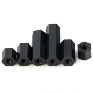 Đen Chân Đế Lục Giác Nối Dài 5mm ~ 45mm Bằng Nhựa nylon Lục Giác m3 m4 Cách Điện Chuyên Dụng