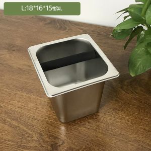 ถังเคาะกาแฟ ถังเคาะกาก ฟู้ดเกรด เหล็กสแตนเลสเอสเปรสโซ่สที่วางกาแฟคอนเทนเนอร์กล่องเคาะได้ ภาชนะรีไซเคิลกากกาแฟ ถังขยะกากกาแฟ