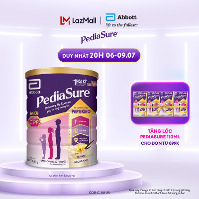 (20H 6-9.7 TẶNG QUÀ CHO ĐH 899K-SLCH) Lon sữa bột Pediasure B/A hương vani 1.6kg.