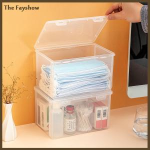 [The Fayshow] กล่องเก็บหน้ากากกันฝุ่นสำหรับใช้ในครัวเรือน กล่องบรรจุของจุกจิกกันน้ำกันฝุ่น