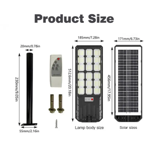 Lampu lampu surya 200000LM lampu komersial LED luar ruangan senja ke fajar tenaga surya lampu Jalan Area tahan air di halaman belakang lampu keamanan