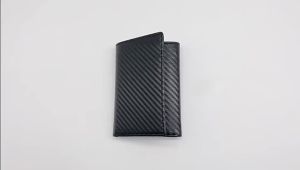 AE Carbon fiber large capacity RFID Mens Wallet 70% off Multi-card slot leather wallet Male