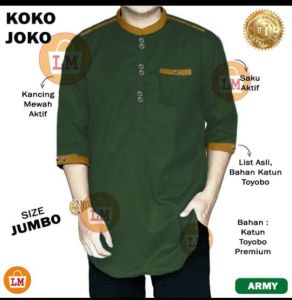 Baju Koko Kurta Lengan Pendek / Baju Koko Pria / Baju Muslim Pria Lengan Pendek / Baju Koko Casual / Baju Muslim Pria