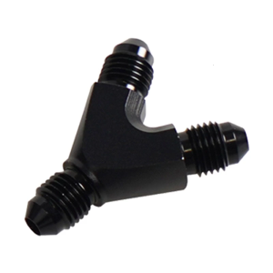 Precise Machined AN4 Male Y Block Fitting Splitter With Anodized Aluminum Suitable For Durability Multiple Fluid Systems