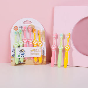 PAKET HEMAT 1 SET ISI 6 PCS Sikat Gigi Anak Extra Soft Travel Toothbrush Double Care Sikat Gigi Halus & Lembut Cute Cats Paw Set Sikat Gigi Bayi Multifungsi Warna-Warni untuk Usia 0-12 Bulan