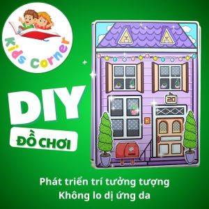 Ngôi nhà của bé Baby Villa In Quiet Book đồ chơi giấy Tocaboca bóc dán Toca Boca
