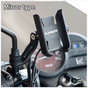 For Yamaha Nmax 155 125 150 NMAX155 V1 V2 V3 2015-2023 2024 2025 Motorcycle Phone Holder Clamp Bracket Cellphone Stand Rotating Screw Locking Bracket