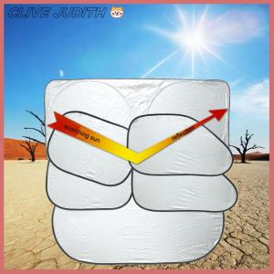 CISWGE ที่คลุมบังแดดรถยนต์กระจกบังลมอเนกประสงค์พับได้ที่สะท้อนแสงที่บังแดดกระจกรถยนต์อุปกรณ์ป้องกันแสงแดดสำหรับหน้าต่างรถยนต์