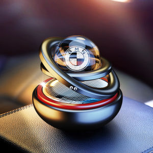 BC Solar Powered Rotating Car Fragrance Decoration Aluminium Alloy Interstellar Suspension Car Perfume Accessories Car Interior Air Freshener