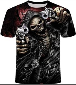 kaos pria/kaos desain tengkorak/kaos desain menarik