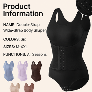 Seamless Body Shaper One Piece Double Strap Waist Trainer Breathable Hip Lifting Girdle For Women Bodycon Shapewear