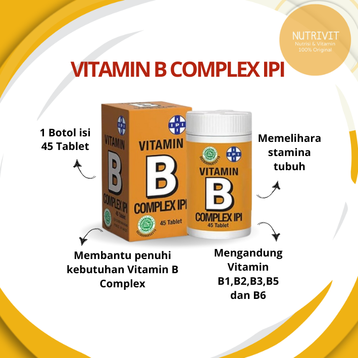 VITAMIN B COMPLEX IPI - 45 TABLET