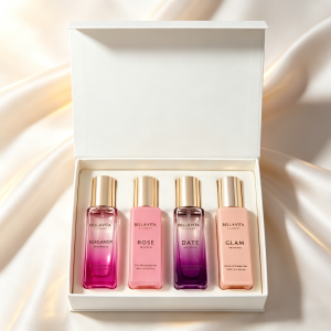 BellaVita Luxury Perfume Gift Set For Women | 4 Mini EDP (Senorita Glam Date Rose) Long Lasting Floral Fruity Citrus Fragrance Ideal Gift For Her