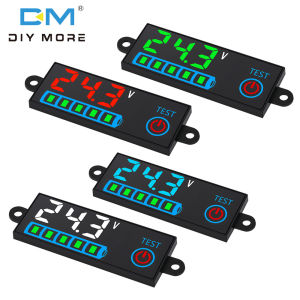 diymore DC 7-55V LED Indicator Voltage and Charge Level Display With Power-Off Memory Function Universal for Acid Battery/Lithium Batteries