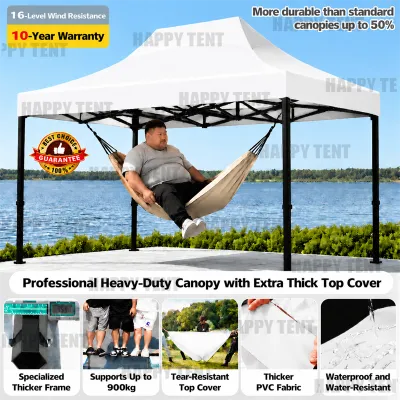 Night Market Canopy 6x6 10x10Ft Camping Tent Khemah Kanopi Frame 8 x 8 Kanopi Penuh Khemah Rangka Besi Pasar Malam Niaga Full Set Roof Thickening Frame 3*4.5M Folding tent Full set Payung Niaga Lipat