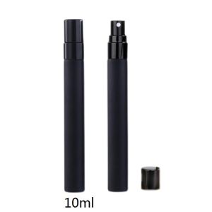 5ml/10ml Black Glass Perfume Spray Bottle Refillable Spray Container Essential Oil Travel Bottle