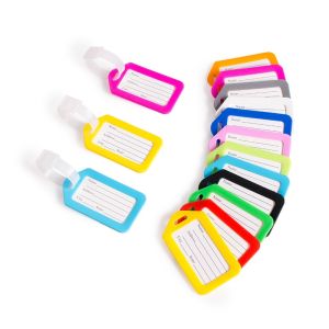 50Pcs Luggage Tag Boarding Shipping Plastic Baggage Tags Suitcase ID Address Name Holder Bag Label