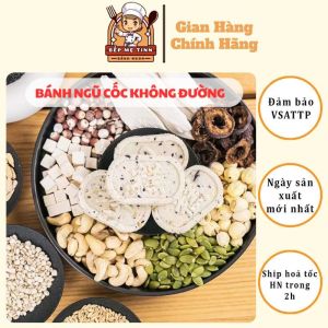 Bánh ngũ cốc không đường thành phần đầy đủ dinh dưỡng tạo cảm giác no lâu thích hợp cho người ăn kiêng giảm cân