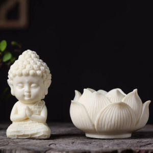 CHA Cute Lotus Tathagata Buddha Statue Q Version Chinese Style Buddha Ornaments Character Model High-quality Coconut Figurine Home