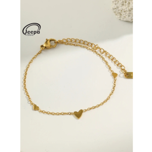 Gelang Hati Titanium Simpel Minimalis Wanita Fashion Korean Cantik Terbaru Kekinian 031