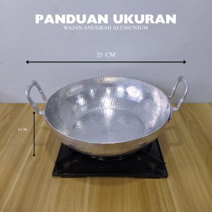 25 Cm Wajan Datar Asli Boyolali Super Tebal Anti Lengket Mudah Dibersihkan