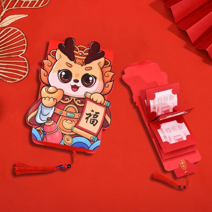Luck Money Bag Red Envelope 2024 New Year Packet Money Bags Chinese Money Pocket