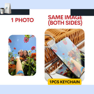 Personalised MDF Photo Keychain Custom Photo Keychain Charm Couple Gift Anniversary Birthday