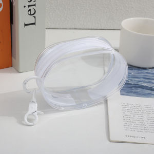 Kotak Penyimpanan Kabel Data Charger Pouch Headset Keychain Mini bag Transparan Pouch Mini Serbaguna