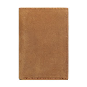 Royal Bagger Passport Wallet for Men Genuine Cow Leather Cowhide Simple Retro Passport Bag Short Wallets Covers Slim Card Holder