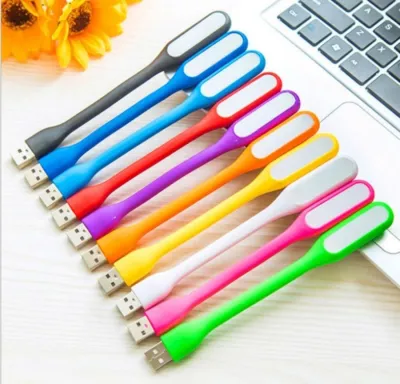 Lampu Sikat Led Usb Fleksibel / Lampu Baca / Lampu Tidur Warna Random