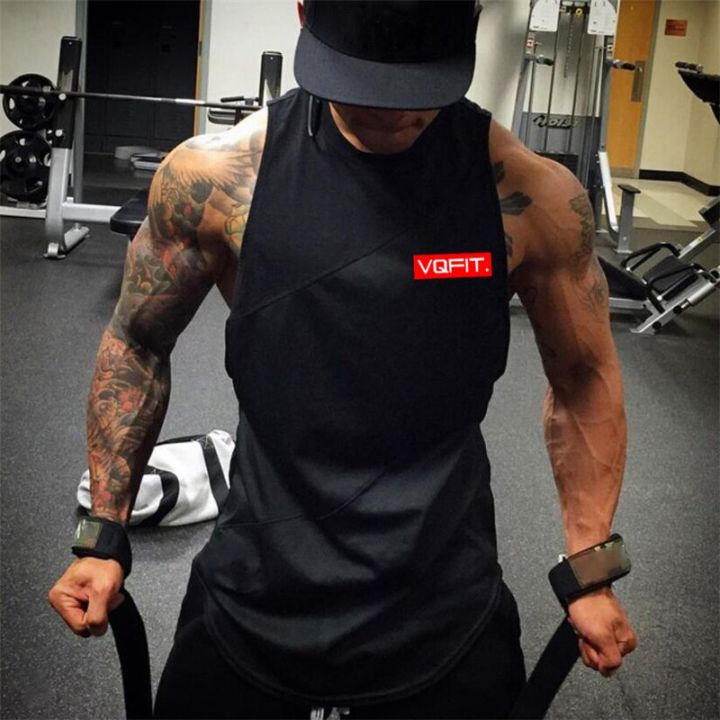 Gym Men Singlet Cotton Vests Training Tank Top Athletic Wear Men