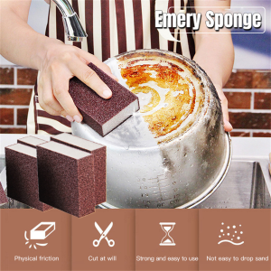 [ราคาต่ำสุด] นาโนคาร์บอรันดัมฟองน้ำครัวสะอาดถูหม้อ Emery ฟองน้ำเครื่องมือทำความสะอาดสนิมทำความสะอาดถูหม้อถอดแบบพกพาที่มีคุณภาพสูงเช็ดสิ่งสกปรกออกจากอ่างล้างจาน