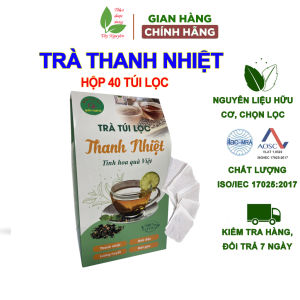 Trà thanh nhiệt túi lọc (hộp 40 gói) trà túi lọc thanh nhiệt trà râu ngô rau má nhân trần cỏ ngọt mã đề thanh lọc cơ thể hạ men gan