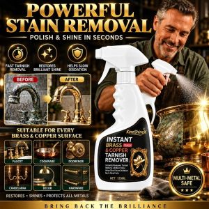 Brass Polish & Restorer Removes Tarnish Rust & Corrosion Metal Shine Enhancer For Brass Copper Bronze Easy Application Restores Like-New Look