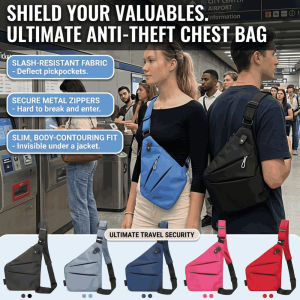 Travel Anti-Theft Chest Bag Close-Fitting Waterproof Shoulder Bags Large Capacity Multipocket Crossbody Bags Sling Bag