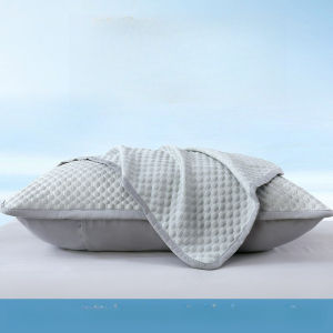 The joy of home Pillowcase Ice Silk Sarung Bantal Cooling Fabric Soft Breathable Zipper Closure Machine Washable Standard Size Rumah Tangga