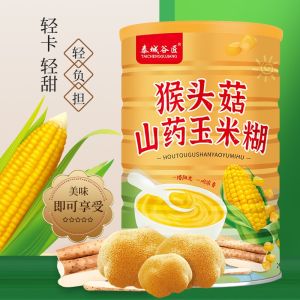 [Anmi Food]500g Hericium mushroom yam and corn paste instant breakfast meal replacement  Erinaceus mushroom yam corn paste instant porridge free cooking no sugar no addition healthy stomach