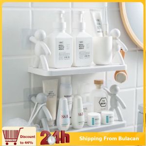 1pcs Creative Wall Hanging Humanoid Shelf Kitchen Shelf Free Punch Wall Mount Kitchen Household