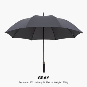 ร่มชูชีพ132ซม. นักธุรกิจผู้ชายร่มใหญ่แข็งแรงร่มมือจับยาวฝนไม้กันลมสำหรับผู้หญิงร่มกอล์ฟขนาดใหญ่8K