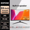 EXPOSE Gaming Monitor 165hz Curved 4k display computer monitor 27/24 inch Frameless Full Screen 1MS HDMI/DP/VGA Warranty 10 Years. 