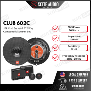 JBL Club 602CTP Club Series 6.5" 2-Way Component Car Speaker | Quality Assurance | 100% Original