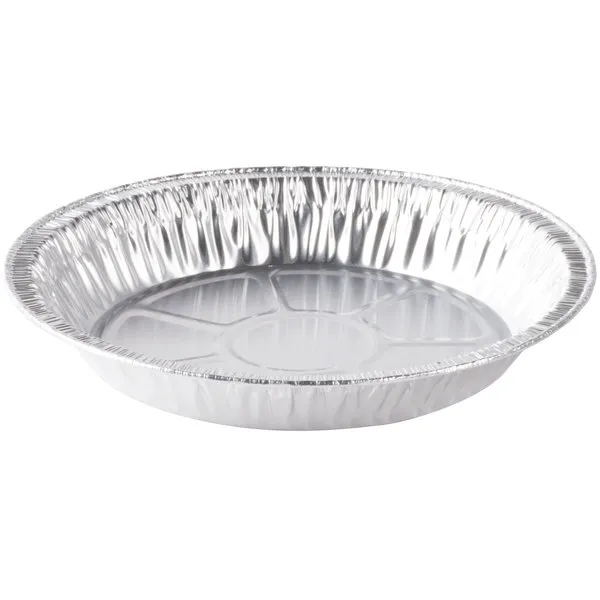 Aluminum Foil Round Pan Tart Pan with Lid Pack of 10 (9inches x