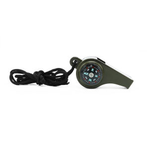 【24H COD】3 In1 Multifunctional Emergency Survival Whistle with Compass & Hanging Rope