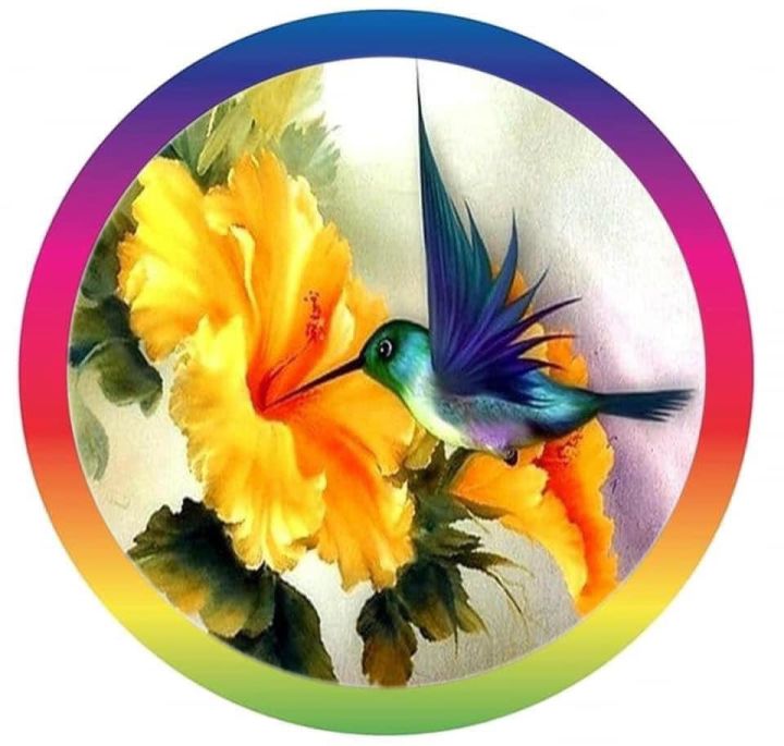 72 LOGO THANH TẨY - STICKER LOGO CHIM RUỒI HOA RÂM BỤT KÉP VÀNG - 72 Ho ...
