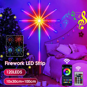 ไฟพลุled ไฟพลุ ไฟพุled ไฟพุ พลุไฟประดับ พลาสติก ไฟ LED Strip ไฟคริสต์มาสโคมไฟสีดรีมไฟแถบ RGB 5050ไฟ LED พลุยืดหยุ่นอัจฉริยะไฟซิงค์เสียงเพลงพร้อมรีโมท APP DC 5V